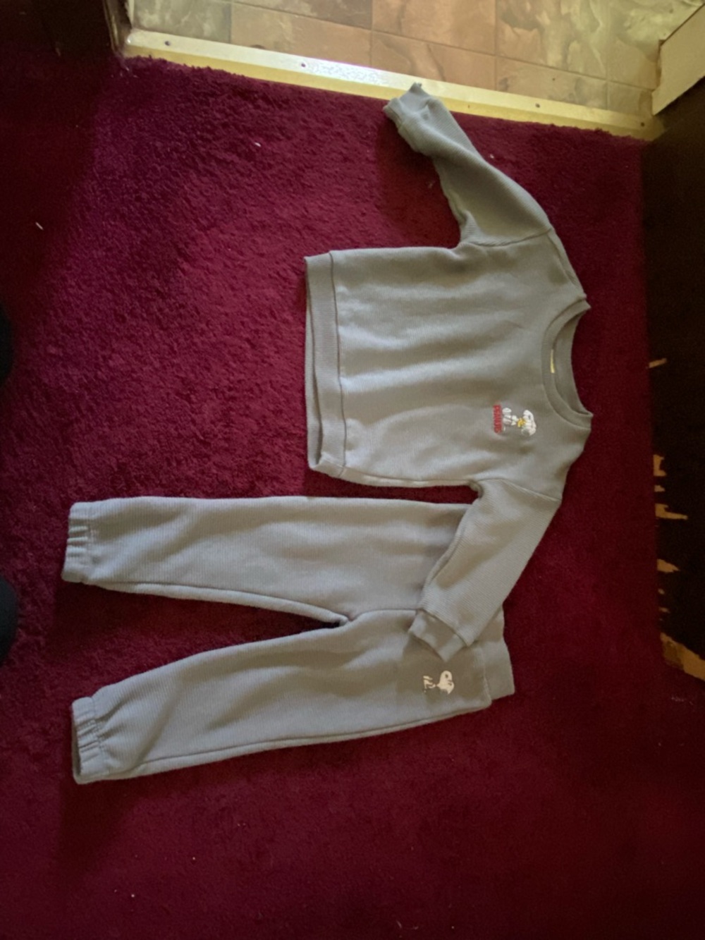 Peanuts Kids Gray Pullover Sweatshirt & Jogger Set
